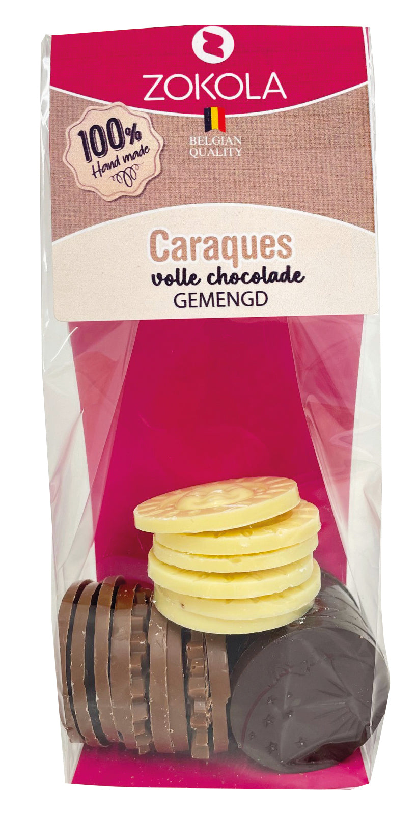 caraques wit/melk/fondant 150g